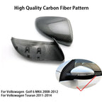 POLO Scirocco EOS Bora Jetta Beetle Passat Sagitar Car carbon fiber rear mirror cover For Volkswage VW Golf 6 Golf 5 Golf 7 CC