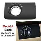 Car Interior Head Lamp Headlight Switch Panel Trim Replacement For Mercedes Benz W164 ML GL 300 350 450 500 2005-2011