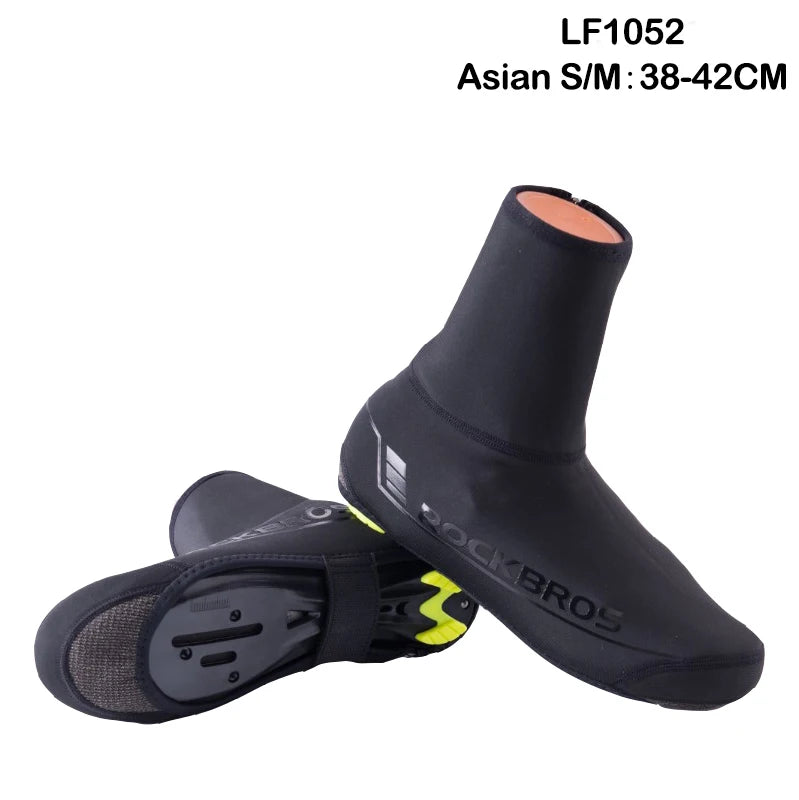 ROCKBROS Winter Cycling Shoe Cover MTB Warmer Overshoes Bike Bicycle Shoes Covers Reflective Windproof Waterproof  Protector