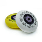 Inline skate wheels 8pcs 90A 72/76/80mm white or yellow, optional ILQ11 bearings