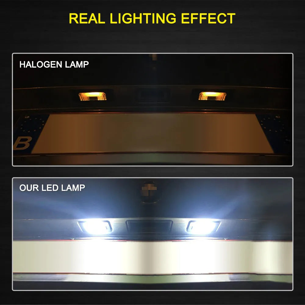 2pcs Canbus LED License Plate Lights for BMW E39 E60 E70 X5 E90 E92 E93 E71 X6