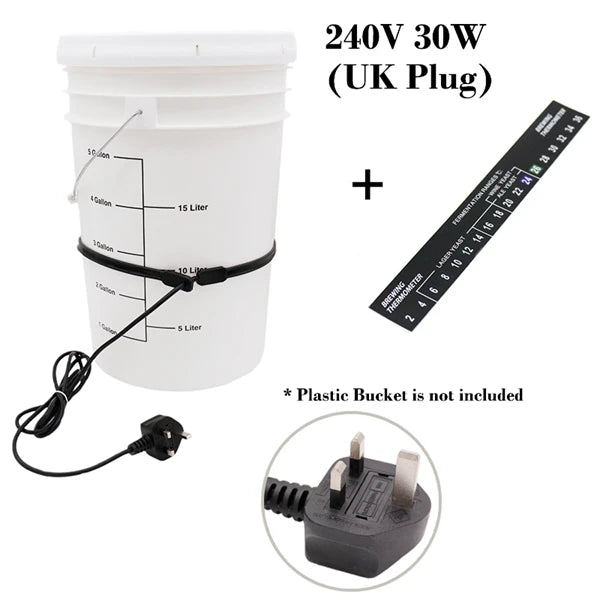 Homebrew Brew Belt Fermentation Heating Belt for Beer Wine Spirits 25Watt Plastic Fermenter Bucket 220V/110V EU/US Plug
