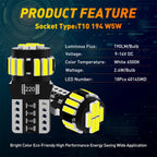 10Pcs LED T10 W5W 194 501 LED Bulb Canbus No Error Car Interior Lights Lamp for BMW Audi Mercedes W211 VW Golf 7 Ford Fiesta