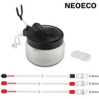 Airbrush Cleaning Pot Spray Gun Cleaner Glass Air Brush Easy Holder Clean Paint Jar Bottle Spray Gun Sprayer Clean Tools Set
