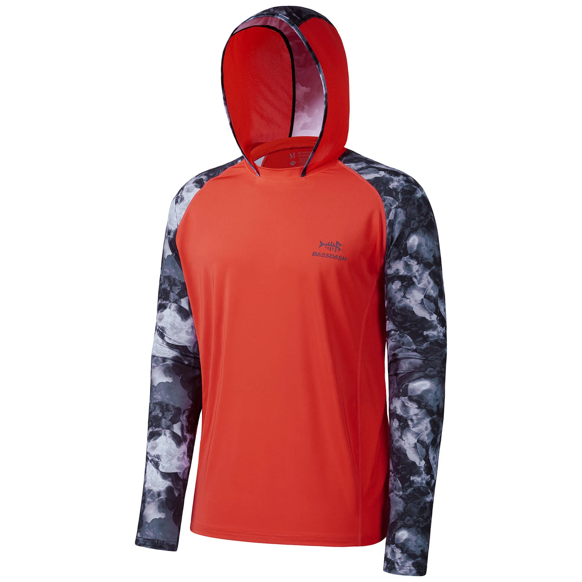 Bassdash Men’s UPF 50 Performance Fishing Shirt Cooling Hoodie Camo Long Sleeve  FS17M