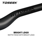 TOSEEK Full Carbon Handlebar 25.4mm Folding Bike Horizontal Handle Bar 400-700MM Matt Black Ultralight Bicycle Straight Handleba