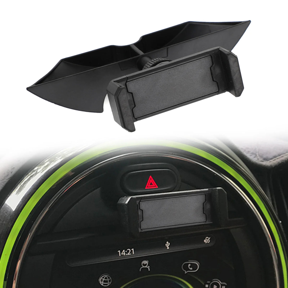 Artudatech For MINI Cooper Accessories F54 F55 F56 F57 F60 Black Car Phone Holder Dashboard Slot Mount Auto Interior f56 Parts
