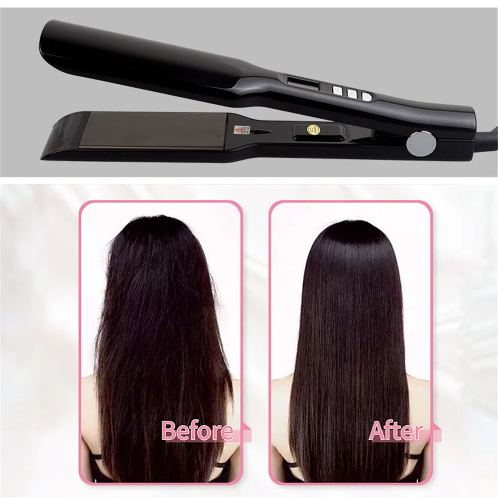 Hair Straightener Titanium Plate Straightening Iron Keratin Treatment Flat Irons 470℉ MCH Fast Heating High Temperature Styler