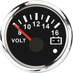 Car Marine Boat Boost Alarm Gauge 2‘’ 52mm Oil pressure Meter Water Level Fuel Temperature 12V 24V Voltmeter Accessories Meter