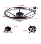 Boat Accessories  Steering Wheel With knob Stainless Steel 5 Spoke 25 Degree 11'' For Marine Yacht