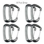 8 Pcs Professional Carabiners D Shape 12 KN Climbing Carabiner Hooks Outdoor Protective Hammocks Camping Buckle