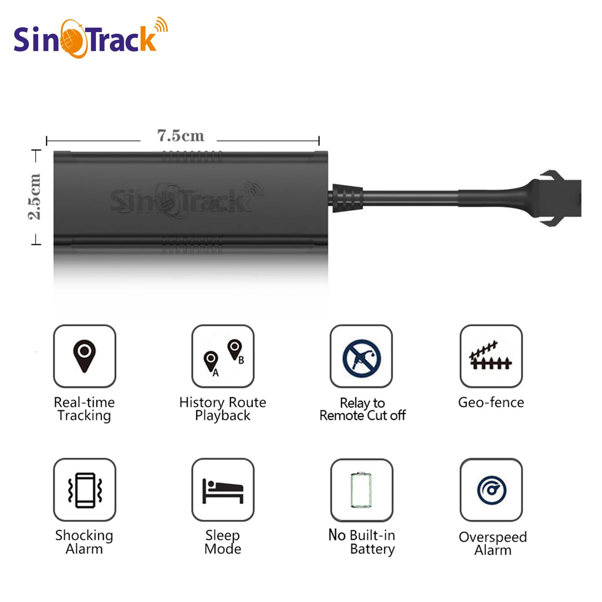 Mini GPS Tracker ST-901M Vehicle GSM Locator for Car Motorcycle, Relay Line Option