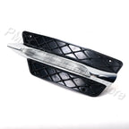 PMFC Front Bumper Grilles Molding LED Fog Light Daytime Running Light Fog Lamp For Mercedes-Benz W204 C-Class 2012 2013 2014