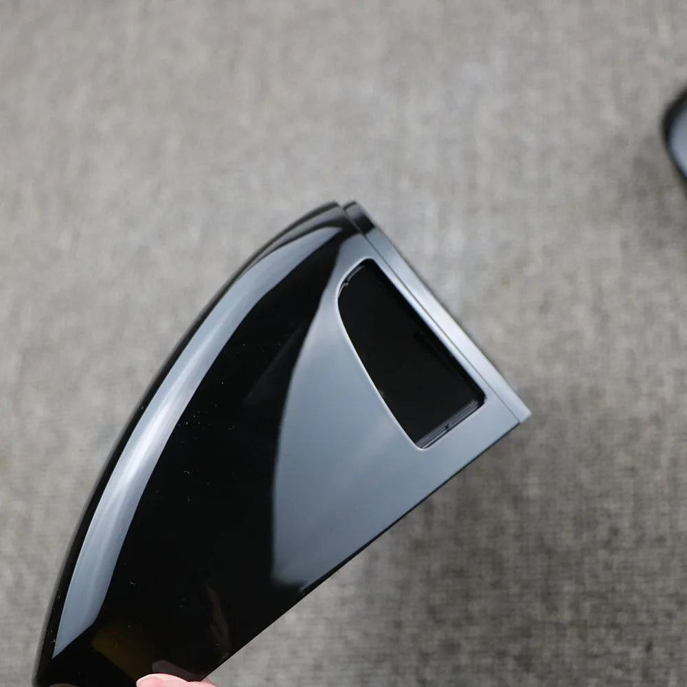 VW Golf 8 MK8 2020 Side Mirror Cover Caps Pair, Black, Blind Spot Assist Compatible