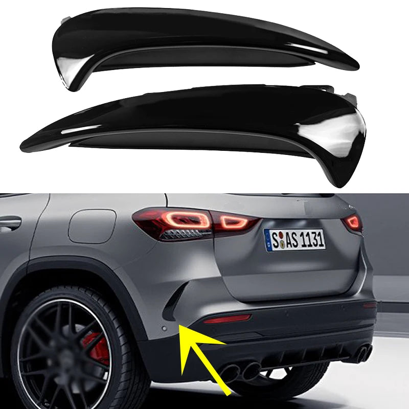 For Mercedes Benz H247 GLA200 GLA220 GLA250 GLA35 GLA45S AMG 2020 2021 2022 2023 Rear Bumper Lip Splitter Canards Spoiler Fender