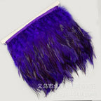 Wholesale 10 Meter 10-15CM 4-6inch Chicken Rooster Tail Feathers Trims Strip for Wedding Party Clothing Rooster Feather Trim