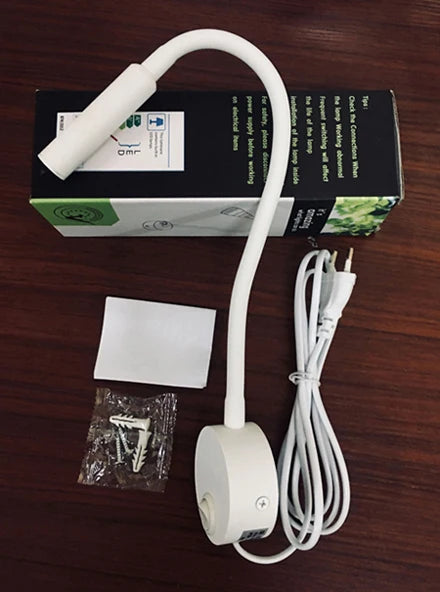 2pcs светильн Hotel Bedside Working Study Reading Wall Lamp sconces 3W Book Lamp Night light fixtures Spot LED EU US Plug Cord