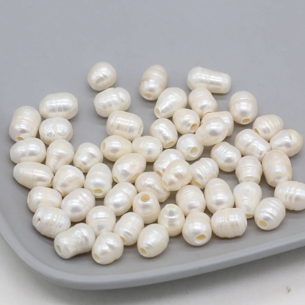 20pcs Natural Freshwater Cultured Pearls Irregular Big Hole Loose Beads for Jewelry Making Charm Necklace Earring Accessories