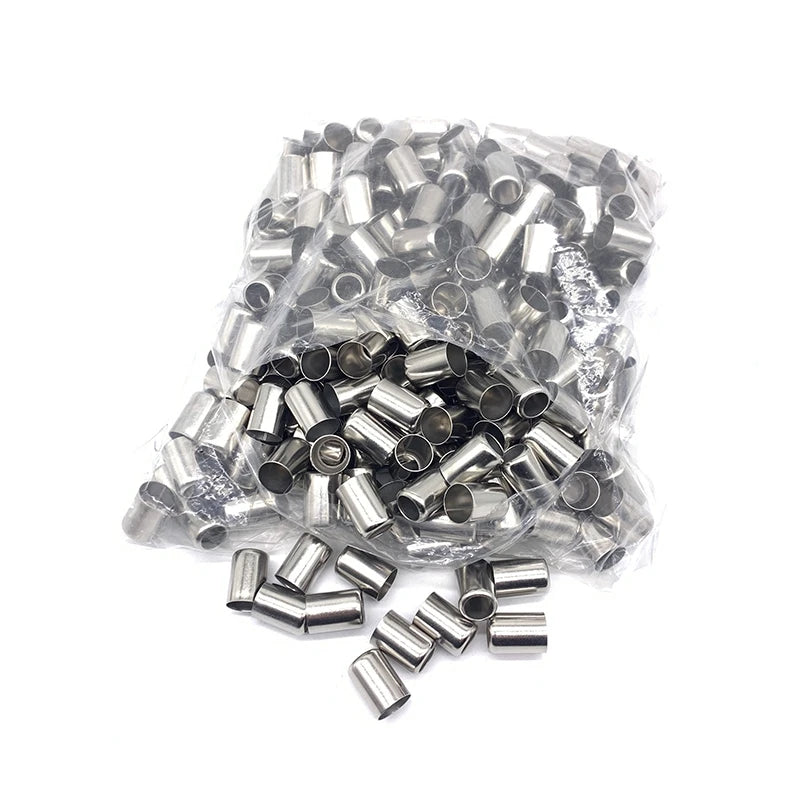 50Pcs-Pack High-Pressure Hose Crimp Tools Stainless Steel Sleeve Pipe Exhaust Connector 11.5MM -18MM Pipe Joiner