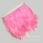 Wholesale 10 Meter 10-15CM 4-6inch Chicken Rooster Tail Feathers Trims Strip for Wedding Party Clothing Rooster Feather Trim