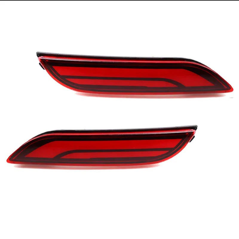 iJDM 3D Optic LED Bumper Reflector Lights For 2018-up Toyota Camry, Function as Tail, Brake Rear Fog Lamps and Turn Signal Light