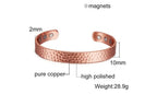 Vinterly Pure Copper Bracelets Men Magnetic Arthritis Relief Adjustable Magnets Cuff Banglse Health Energy Jewelry Women Men