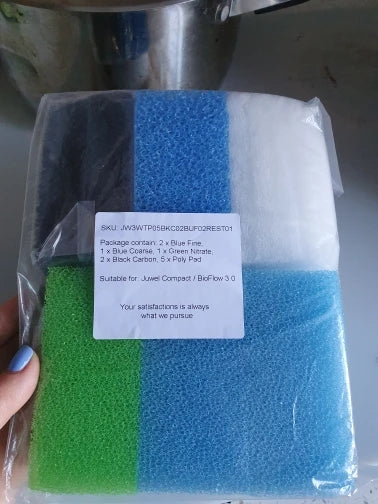 Aquarium Filter Foam Sponge Set for Juwel Compact/Bioflow 3.0/M, Mixed 1 Set (12pc)