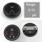 Universal 12v/24v Ultra-thin Electronic fuel pressure gauge with 1/8 npt sensor oil pressure meter red display digital 0-15psi