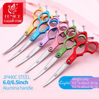 Fenice Curved Pet Grooming Scissors 6.0 or 6.5 in, JP440C/VG10 Steel, Color Options