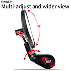 EasyDo Bicycle Handlebar 360 Rotation Wide-range Adjust-rearview Mirror Left and Right Reflector 17-24.5MM PC Anti-drop MTB