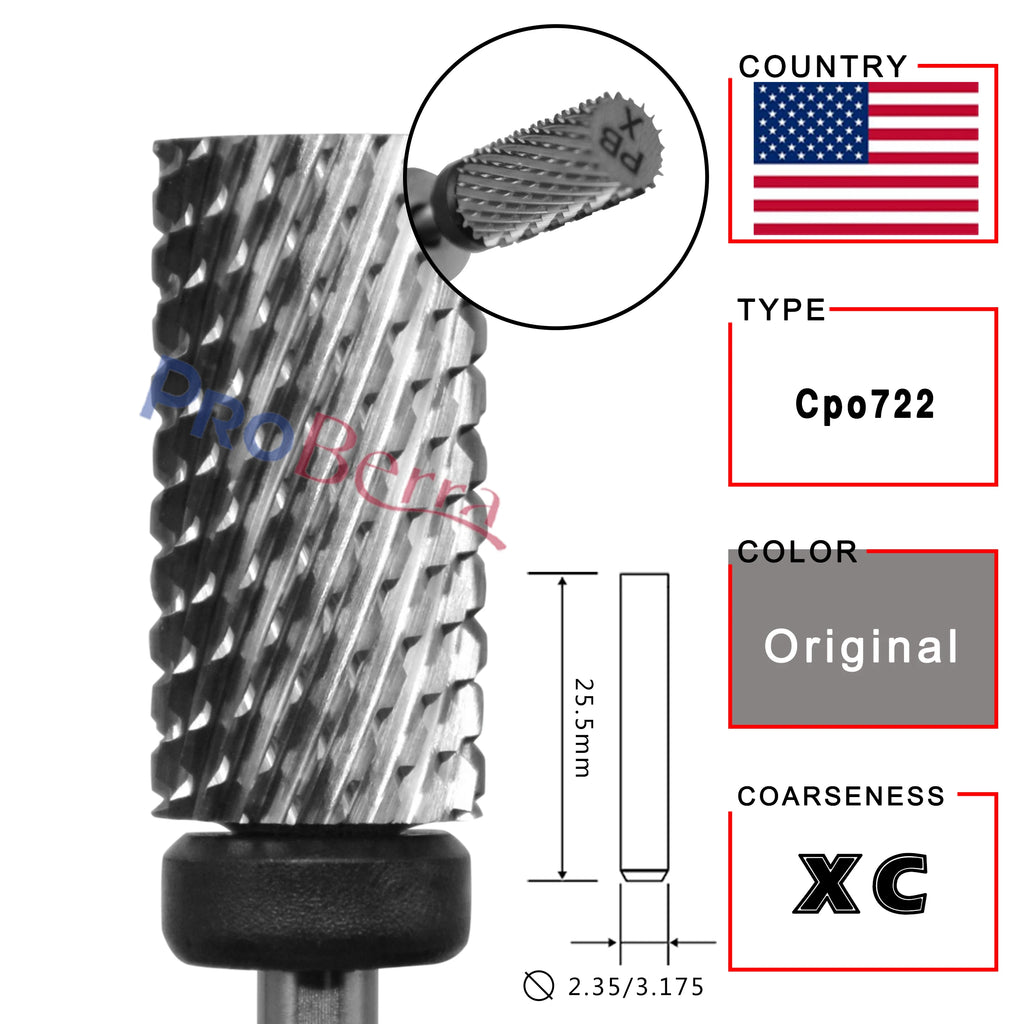 RolinStar 6.6 Large Barrel Silver  steel Carbide High quality remove gel polish 4XC acrylic