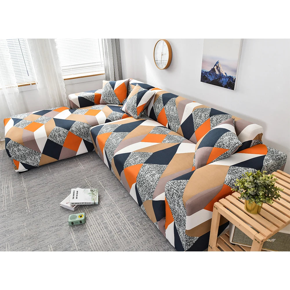 Sofa Cover for Living Room Stretch Printed Sofa Slipcover L shape Corner Sofa Covers funda sofa Elastic Couch Cover 1/2/3/4-seat