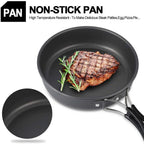 Outdoor camping cookware set aluminum non stick pot portable outdoor tableware cookware cooking pot bowl hiking BBQ picnic