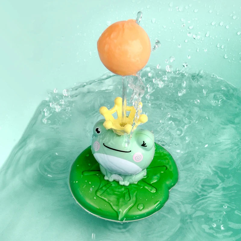 Baby bath toy electric spray water frog sprinkler floating rotating shower toy
