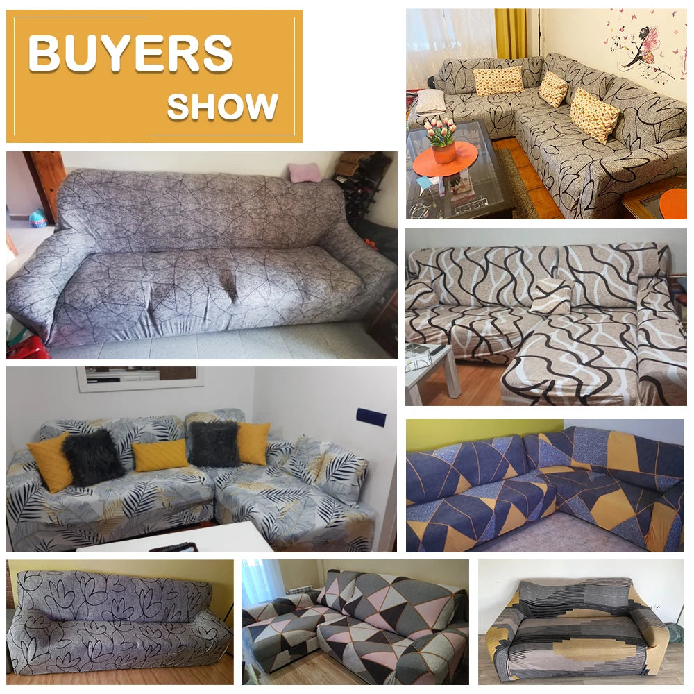 Sofa Cover for Living Room Stretch Printed Sofa Slipcover L shape Corner Sofa Covers funda sofa Elastic Couch Cover 1/2/3/4-seat