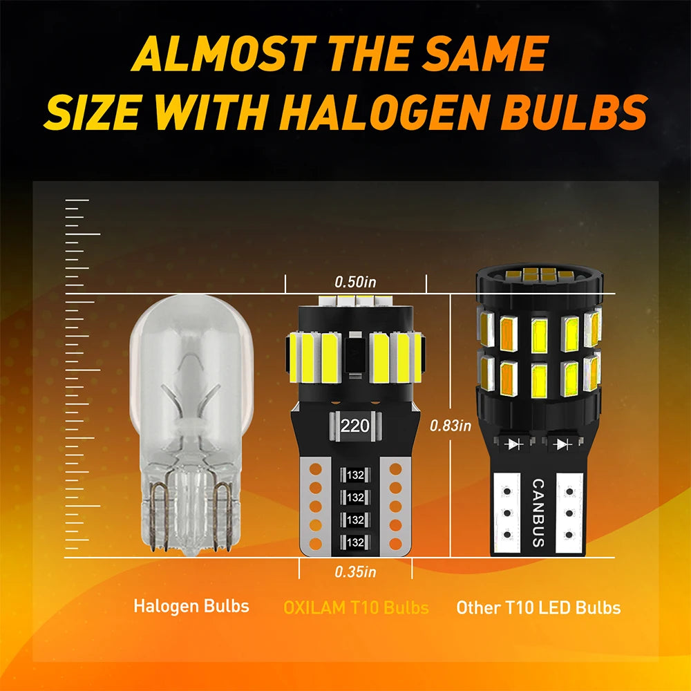 10Pcs LED T10 W5W 194 501 LED Bulb Canbus No Error Car Interior Lights Lamp for BMW Audi Mercedes W211 VW Golf 7 Ford Fiesta