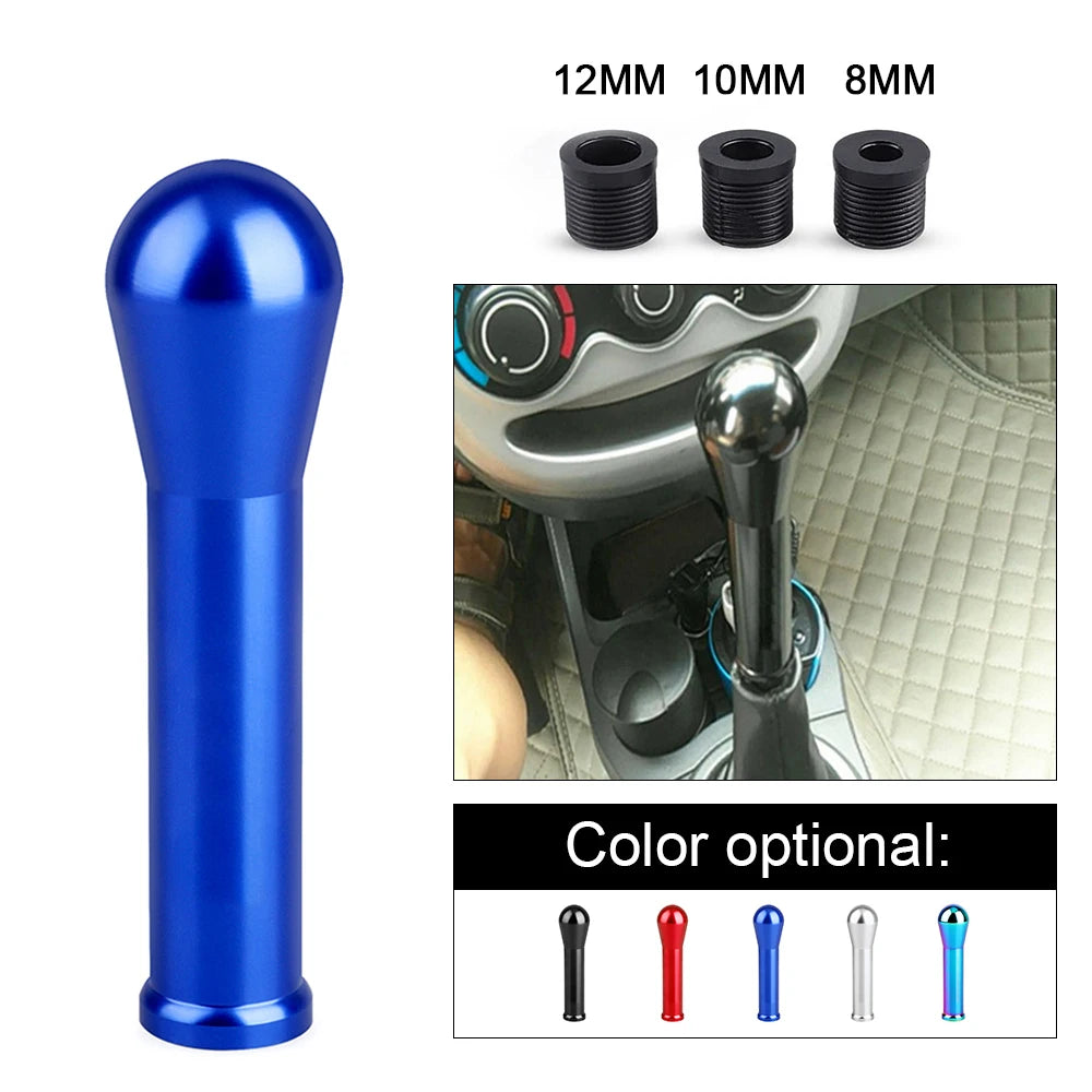 Car Racing 150mm Truck Gear Shift Knob Universal Car Manual Transmission Aluminum Shifter Lever Knob With Three Adapters No Logo