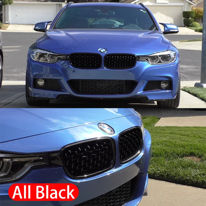Diamond Front Bumper Kidney Grill Double Slat Racing Sport Grille for BMW 3 series F30 F31 F35 2011-19 Car Accessories