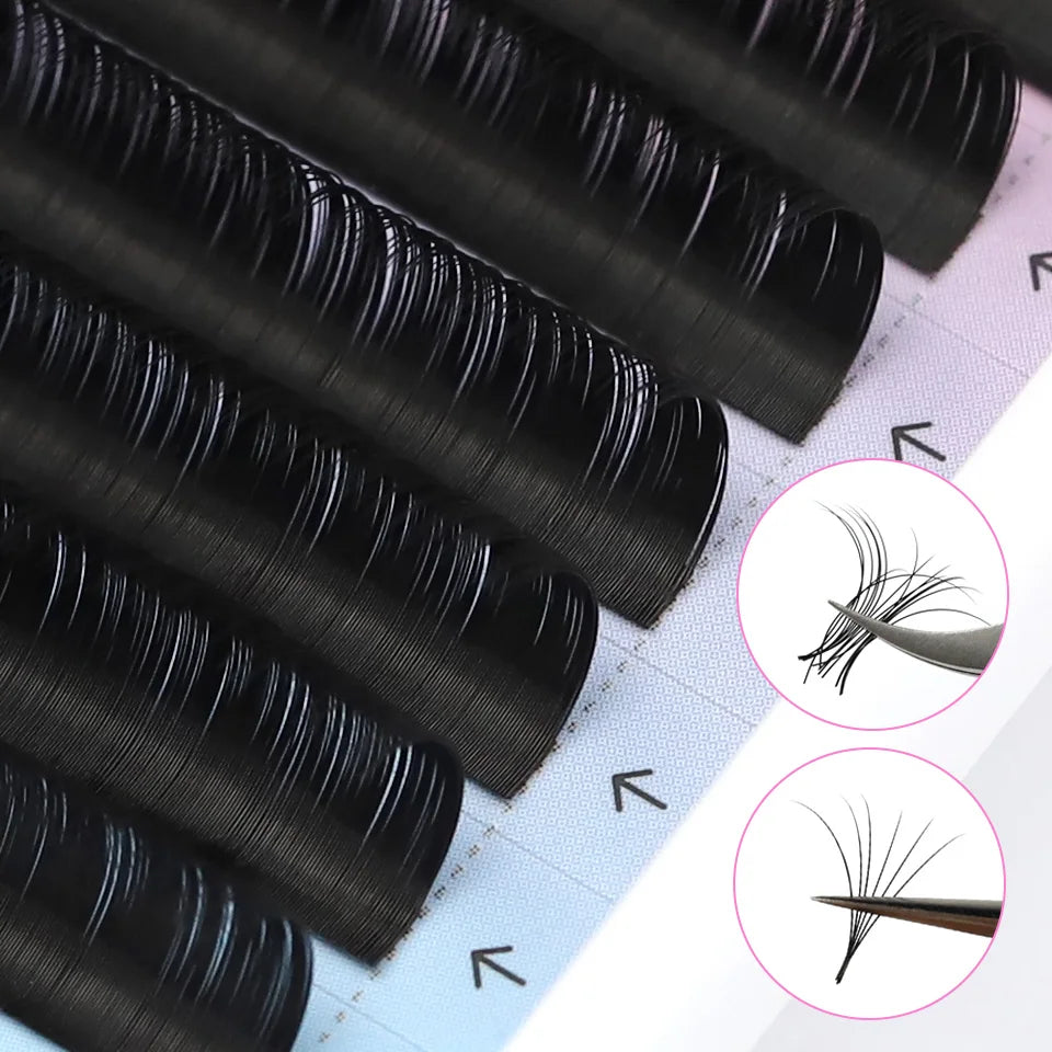 RUJADE 10 Trays/lot Individual Eyelashes Extension False Mink Russian Volume Eyelashes cashmere Eyelashes Silk Lash Extension
