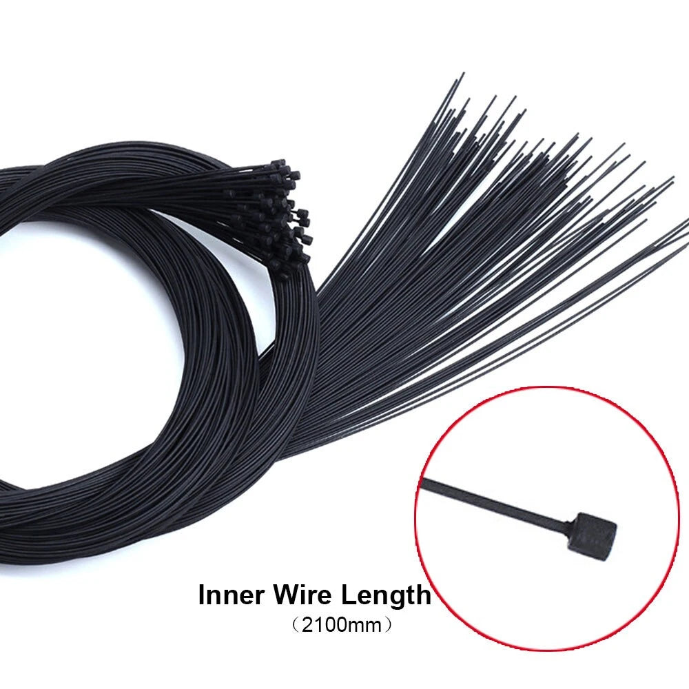 5Pcs MTB Road Bicycle Coated Shifting/Brake Cable Bike Front Rear Brake Line Derailleur Line Core Wire Rope 1.1m 1.7m 1.55m 2.1m