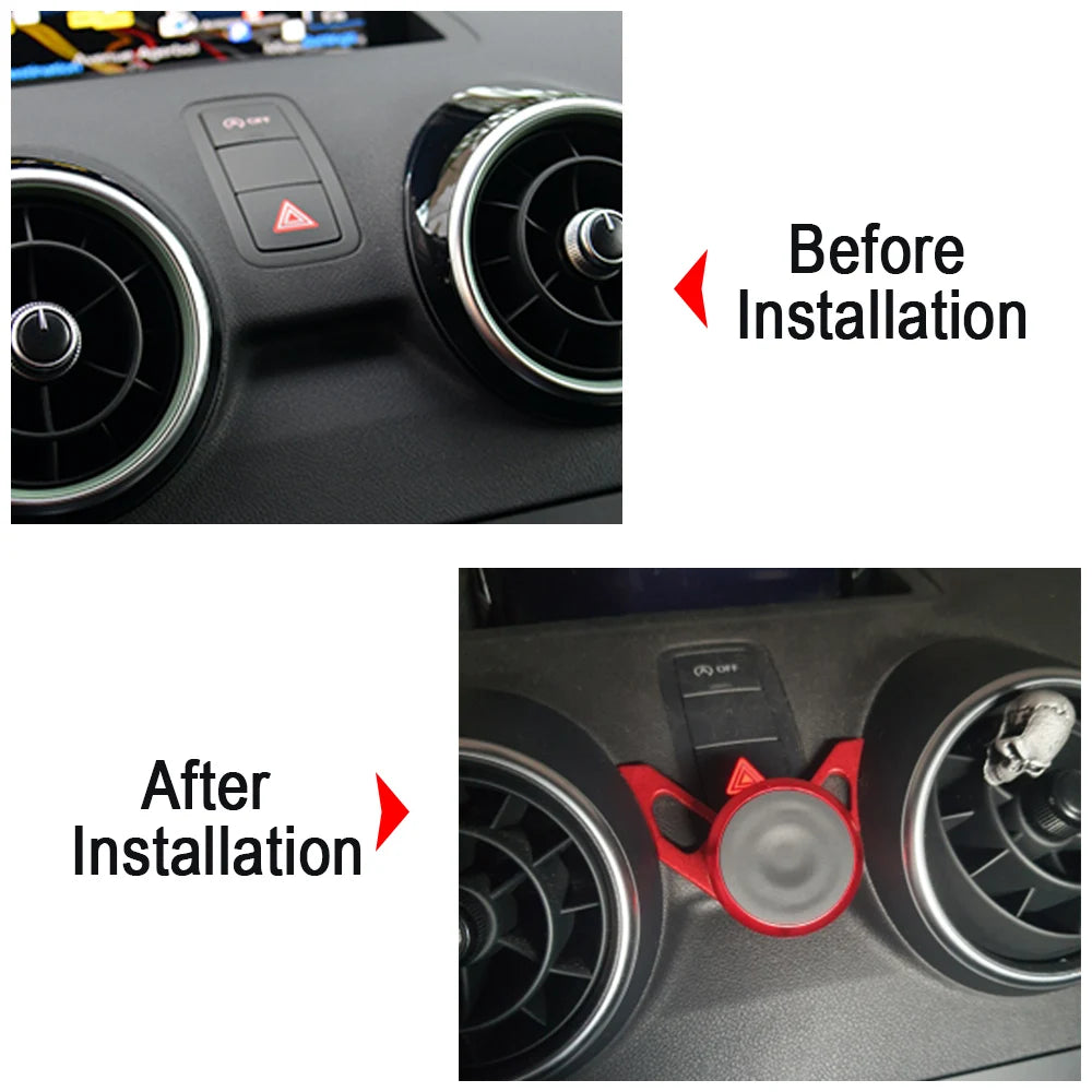 Car Phone Holder For Audi A1 8X Sportback Air Vent Clip Mount Car Styling GPS Stand Rotatable Support Mobile Bracket Accessories