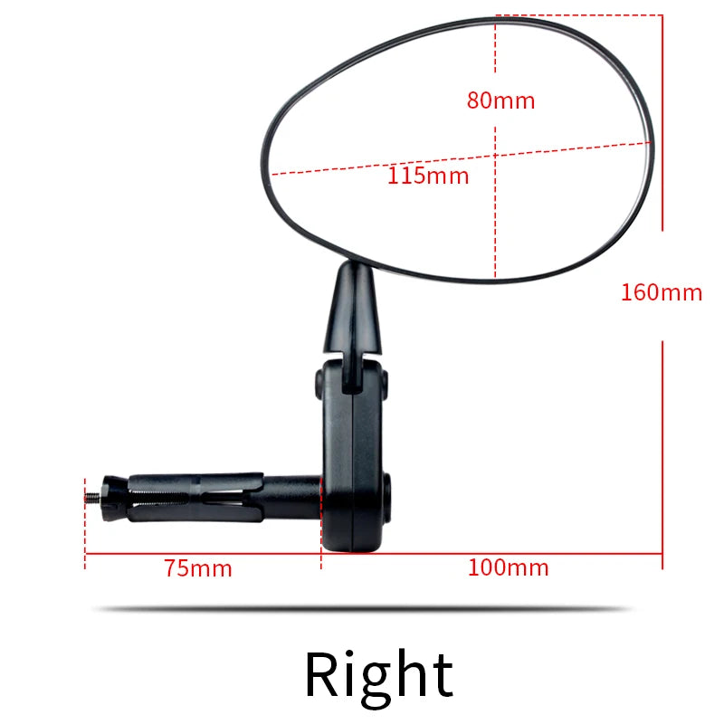 EasyDo Bicycle Handlebar 360 Rotation Wide-range Adjust-rearview Mirror Left and Right Reflector 17-24.5MM PC Anti-drop MTB