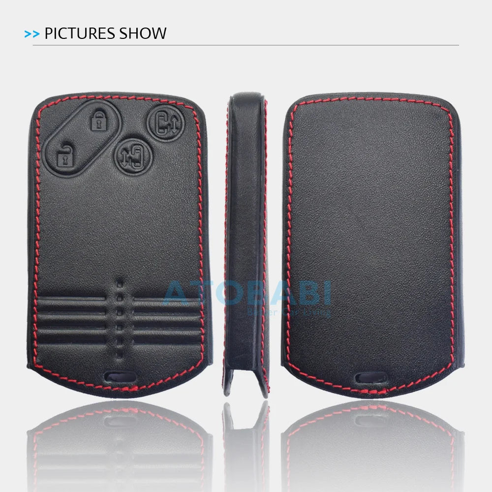 Leather Car Key Cases Smart Keyless Entry Remote Control Fobs Shell Protector Cover Skin For Mazda 5 6 CX-7 CX-9 RX-8 Miata MX-5