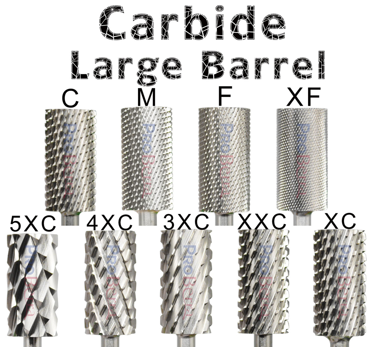 RolinStar 6.6 Large Barrel Silver  steel Carbide High quality remove gel polish 4XC acrylic