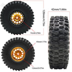 Metal 1.9 Beadlock Wheel Rim Tires Set for 1/10 RC Crawler Car Axial SCX10 III AXI03007 90046 TRX-4 Redcat GEN 8
