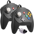N64 Wired Controller Gamepad with Joystick, Plug & Play, 2 Pack, Multiple Colors