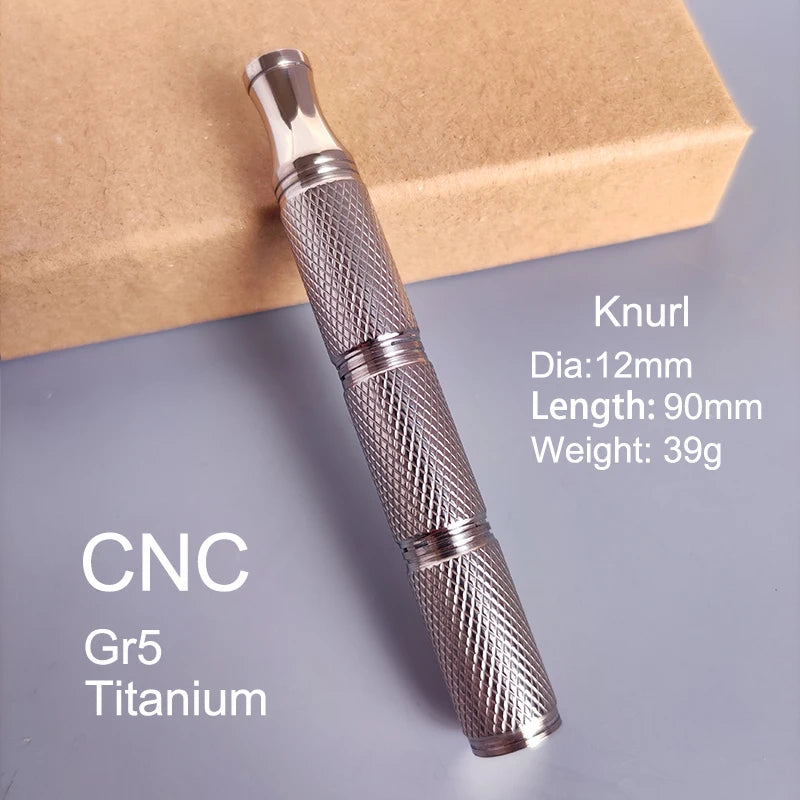 DSCosmetic Knurl Safety Razor Handle, 316L Stainless Steel or Gr5 Titanium