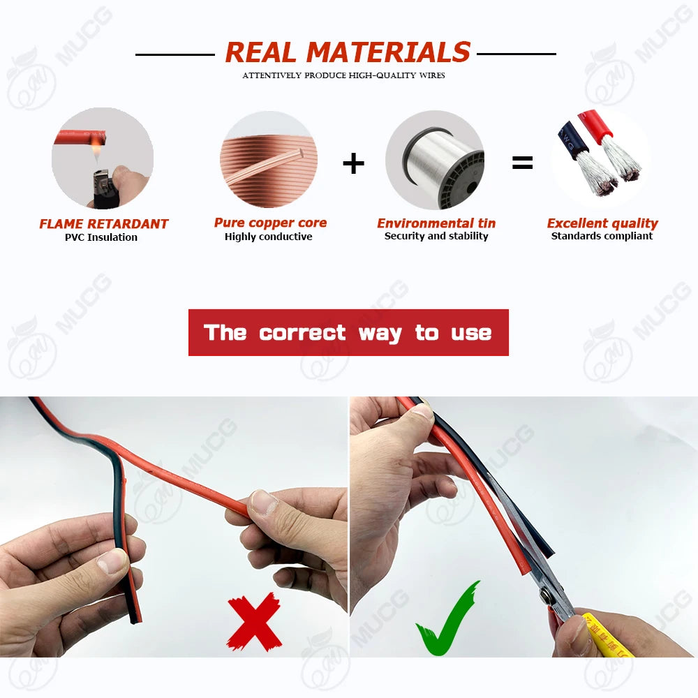 2 pin cable or Black Red Silicone wire Automotive Led lamp Electric cables 26 24 22 20 18 awg 18awg 16awg 14awg 12awg 10awg 8awg
