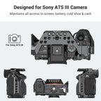 SmallRig a7s3 A7siii DSLR Cage for Sony Alpha 7S III Camera Cage With Cold Shoe Mount and Nato Rail Video DIY Cage Rig 2999