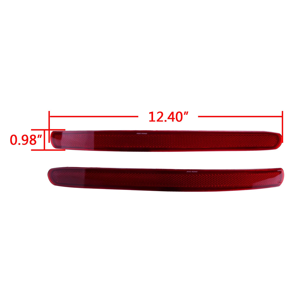Pair Rear Bumper Reflector W/ Red Lens No Light For VW Touareg 7L 2002-2010 L+R